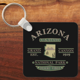 Llavero mapa del estado de arizona