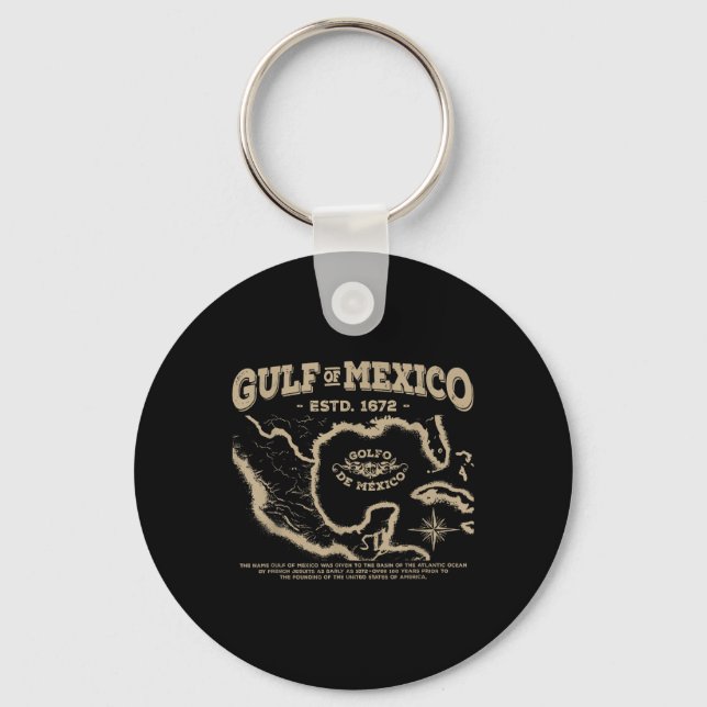 Llavero Mapa Del Golfo De México 1672 (Anverso)