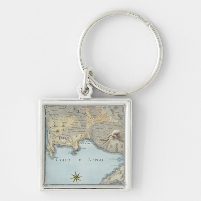 Llavero Mapa del golfo de Nápoles y de los alrededores (Frente)