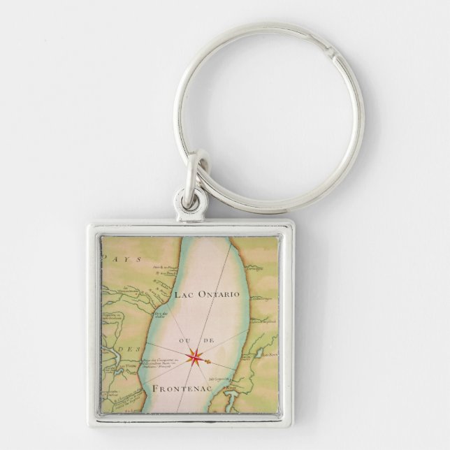 Llavero Mapa del lago Ontario (Frente)
