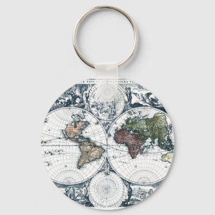 Llavero Mapa del mundo 1658 de Nicolao Visscher del
