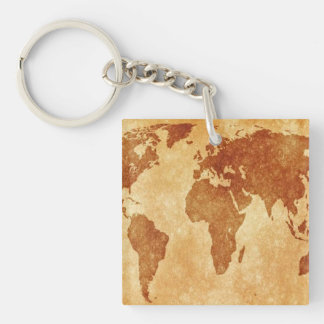 Llavero Mapa del Mundo Antiguo