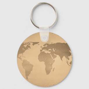 Llavero Mapa del mundo de la cosecha