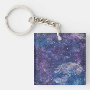 Llavero Mapa del mundo de la vieja morada celestial (12)
