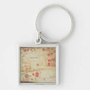 Llavero Mapa del Océano Atlántico, c.1550