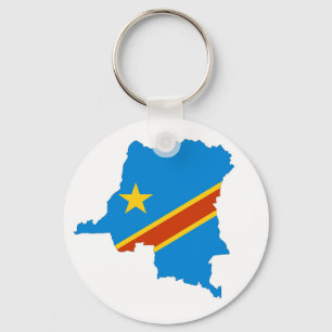 Llavero mapa del país del congo zaire