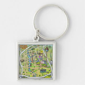 Llavero Mapa del Personalizado del centro de San Antonio