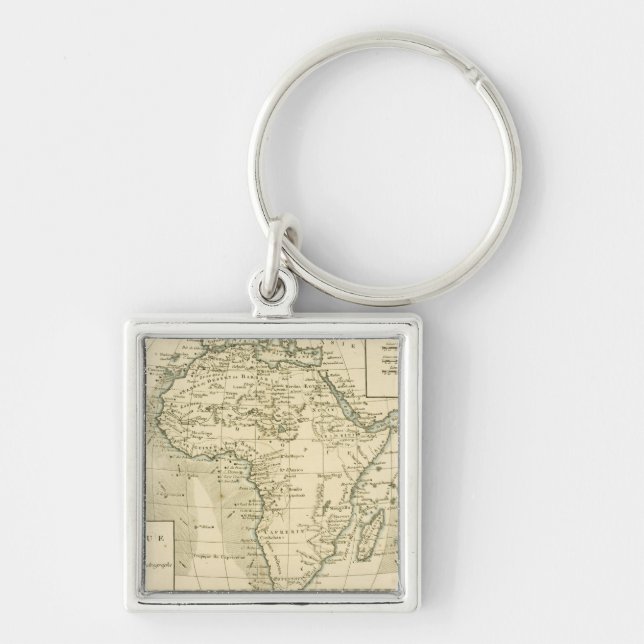 Llavero Mapa del vintage de África (Frente)