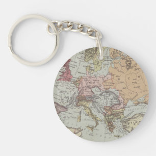 Llavero Mapa del vintage de Europa