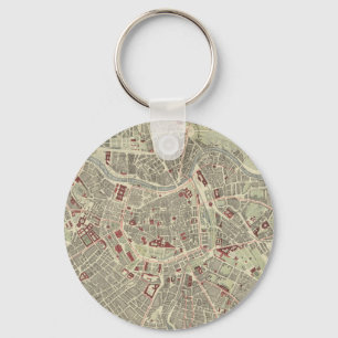 Llavero Mapa del vintage de Viena Austria (1883)