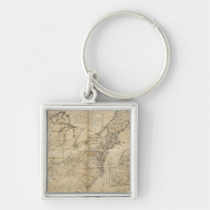 LLAVERO MAPA: EE.UU., 1783