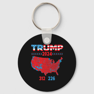 Llavero Mapa electoral de 2024 Trump 312 Red 2024