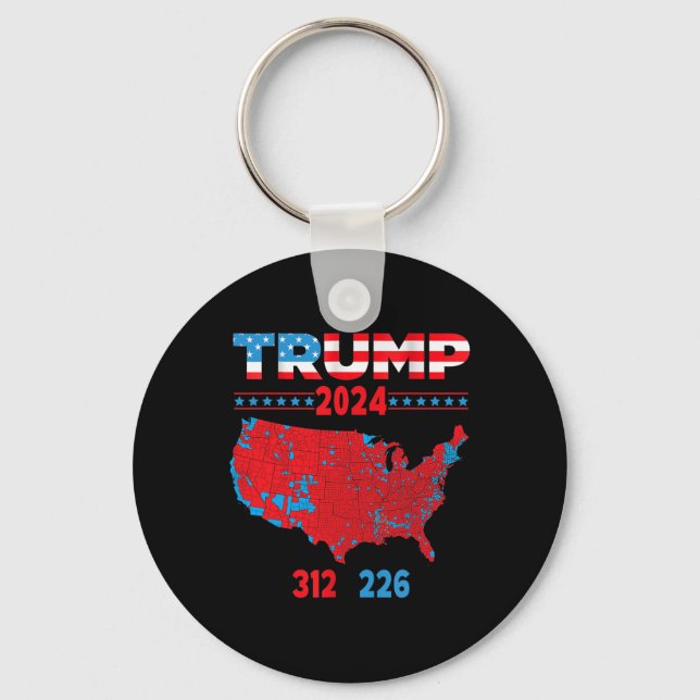 Llavero Mapa electoral de 2024 Trump 312 Red 2024 (Anverso)