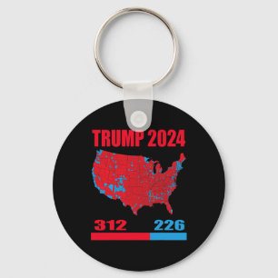 Llavero Mapa electoral de 2024 Trump 312 Red 2024