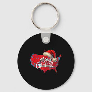 Llavero Mapa electoral de Trump Feliz Navidad Fiesta Santa