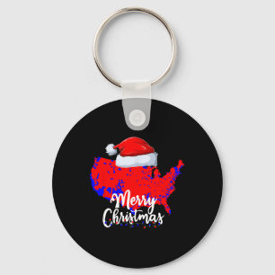 Llavero Mapa electoral de Trump Feliz Navidad Santa H