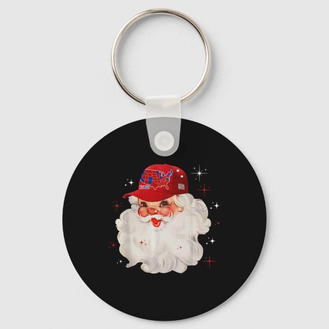 Llavero Mapa electoral de Trump Feliz Navidad Santa H (Anverso)