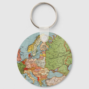 Llavero Mapa estándar de la vieja Europa del siglo XX