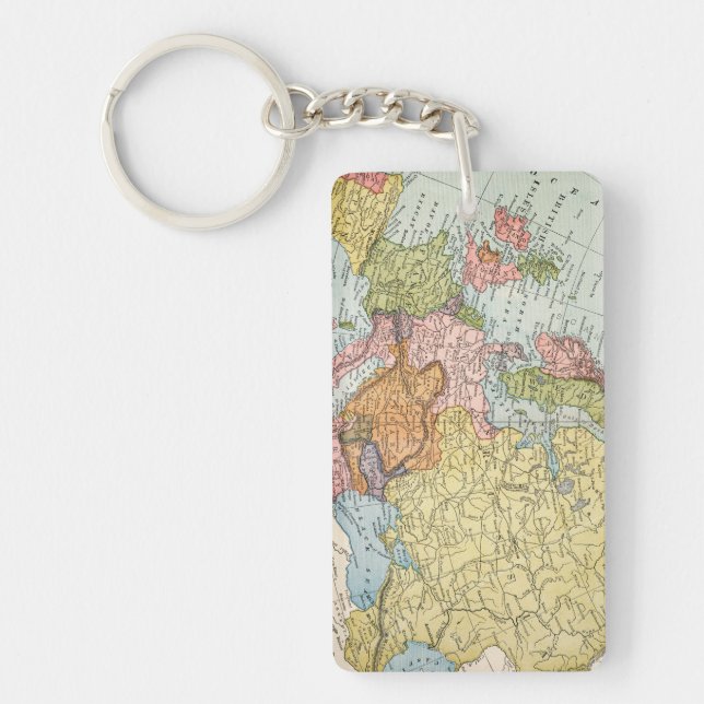 LLAVERO MAPA: EUROPA, 1885 (Frente)