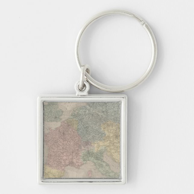 Llavero Mapa general de los ferrocarriles europeos (Frente)