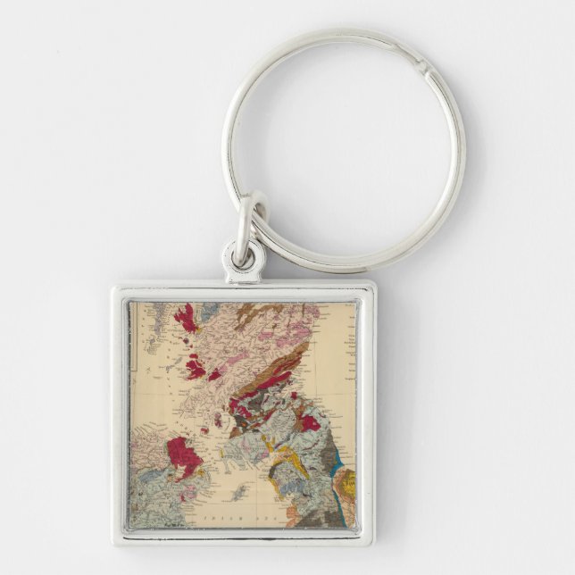 Llavero Mapa geológico de las Islas Británicas (Frente)