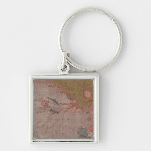 Llavero Mapa geológico, parte nacional de Yellowstone, Wyo (Frente)