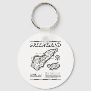 Llavero Mapa Histórico De Groenlandia 982 _ Groenlandia De