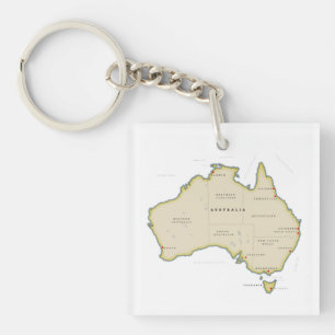 Llavero Mapa ilustrado de Australia