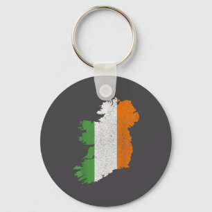 Llavero Mapa irlandés y bandera de Irlanda Patrimonio Día