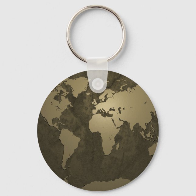Llavero Mapa mundial de oro (Anverso)