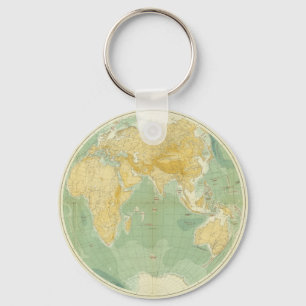 Llavero Mapa Mundial del Océano Índico, Europa, Asia y Áfr