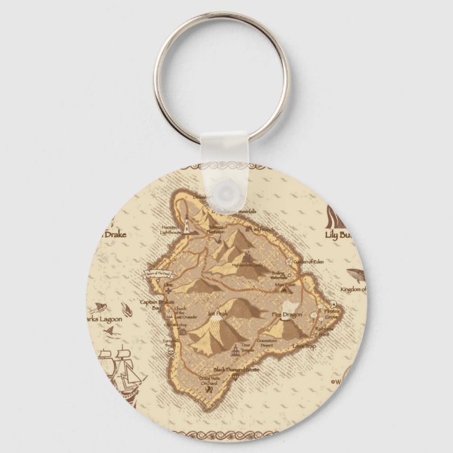 Llavero Mapa pirata (Anverso)