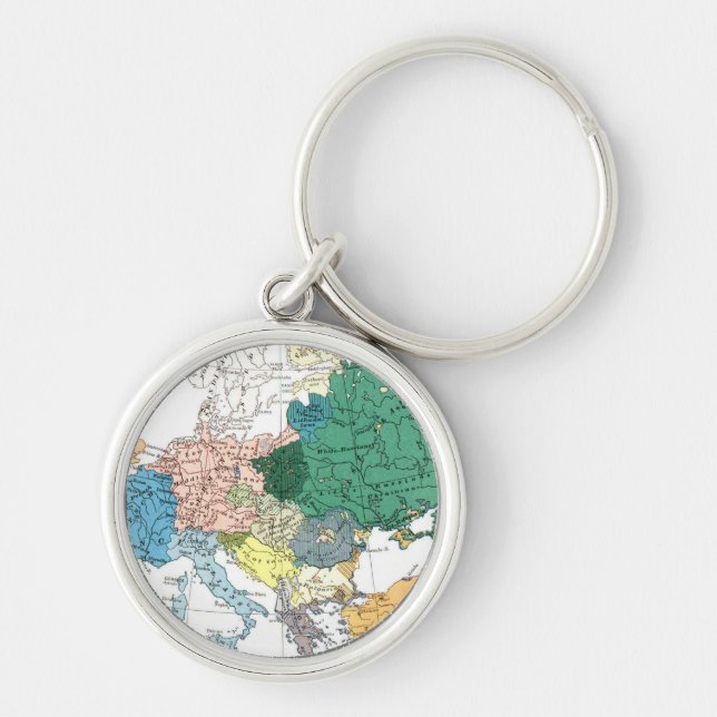 Llavero Mapa racial de Europa (Frente)