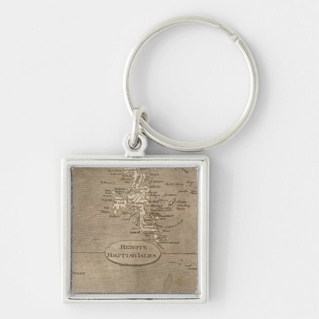 Llavero Mapa remoto de las Islas Británicas por Arrowsmith (Frente)