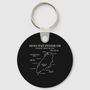 Llavero Mapa Tour Du Mont Blanc Francia Italia Suiza Hi