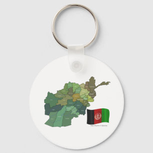 Llavero Mapa y bandera de Afganistán
