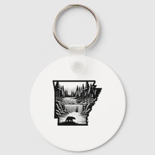 Llavero Mapa y paisaje de Arkansas
