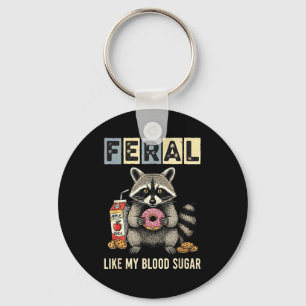 Llavero Mapache divertido de diabetes humor tipo uno broma
