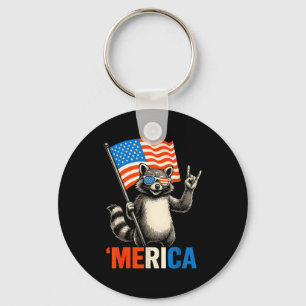 Llavero Mapache merica rock bandera americana patriótica 4