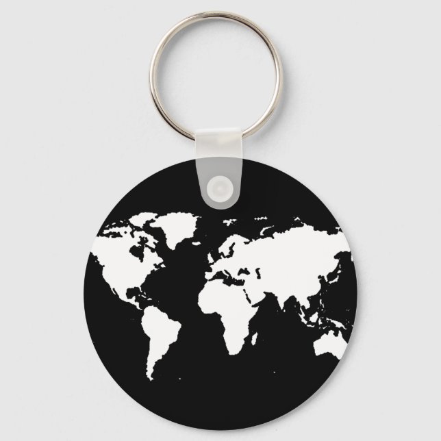 Llavero mapas del mundo ~ color del personalizable (Anverso)