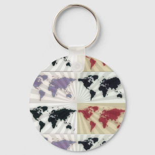 Llavero Mapas del mundo diferentes