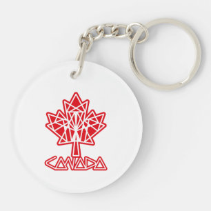 LLAVERO MAPLE MADE WITH TRIANGLES CANADA FLAG BY MASANSER