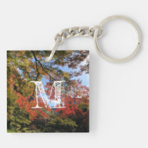 Maples rojos en el jardín japonés