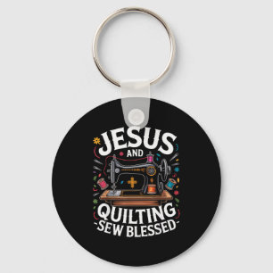 Llavero Máquina de coser Jesús y Quilting Sew Bendita