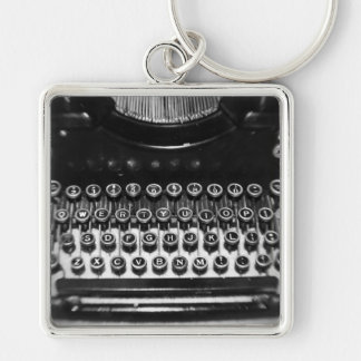 Llavero Máquina de escribir en blanco y negro