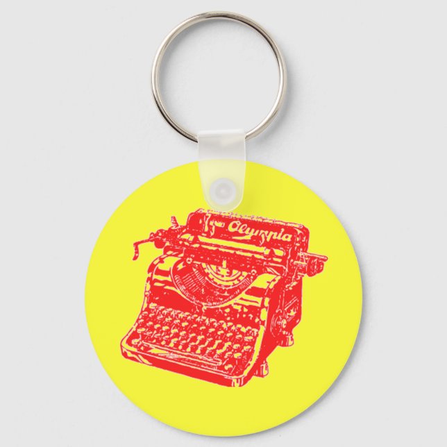 Llavero Máquina de escribir roja (Anverso)