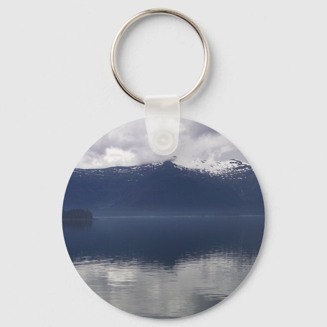 Llavero Mar de Alaska brumoso en tonos azules (Anverso)