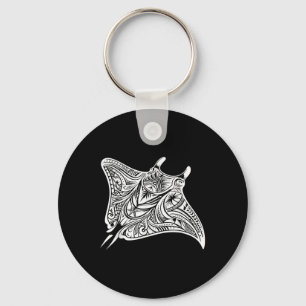 Llavero Mar de tatuaje tribal de Manta Ray