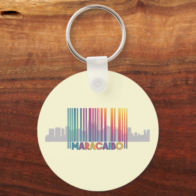 Llavero Maracaibo City Barcode Art Latin Pride (Reverso )