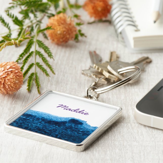 Llavero Maravilla acuática azul de la Marina (Lado)